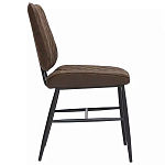 Стул с темно-коричневой обивкой из экокожи Benderson варинант исполнения - 2 | Loft Concept в Барнауле
