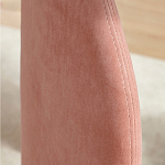 Обеденный стол со стеклянной столешницей и розовыми ножками с тканевой обивкой Wrigley варинант исполнения - 2 | Loft Concept в Барнауле