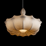 Подвесной светильник с белым фигурным абажуром и мягкими волнистыми краями Cloud Motion  варинант исполнения - 12 | Loft Concept в Барнауле