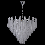 Люстра с подвесками из рифленного стекла в форме капель Textured Glass Chandelier варинант исполнения - 6 | Loft Concept в Барнауле