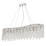 Люстра подвесная вытянутой формы с хрустальными подвесками Ludivine Lighting варинант исполнения - 1 | Loft Concept в Барнауле