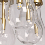Люстра с 7-ю прозрачными плафонами из стекла в форме капли Lucid Rain  варинант исполнения - 10 | Loft Concept в Барнауле