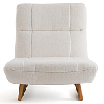 Кресло с обивкой букле Lino White  Boucle Armchair варинант исполнения - 2 | Loft Concept в Барнауле