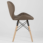 Стул с коричневым сиденьем из экокожи JEROEN варинант исполнения - 2 | Loft Concept в Барнауле