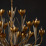 Люстра золотого цвета в виде цветков крокуса Hanging Flowers варинант исполнения - 2 | Loft Concept в Барнауле