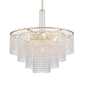 Люстра многоярусная с каскадами кристаллов Crystal Rains