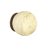 Настенно-потолочный светильник с плафоном в форме шара из алебастра Cryptocrystalline Stone варинант исполнения - 1 | Loft Concept в Барнауле