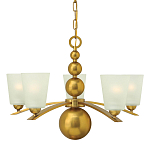 Люстра с матовыми конусными плафонами и декоративными элементами в форме шаров Hinkley варинант исполнения - 1 | Loft Concept в Барнауле