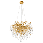 Люстра подвесная с прозрачными стеклянными подвесками в форме капель Диаметр 60 см Droplet Chandelier варинант исполнения - 4 | Loft Concept в Барнауле