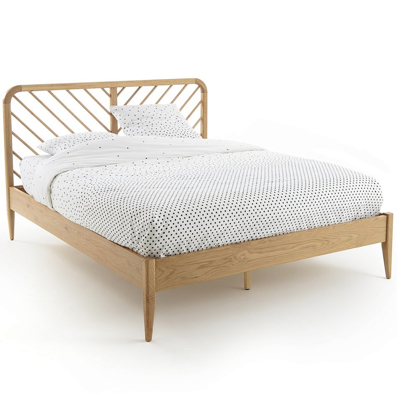 Кровать из массива дуба Reyer Oak Bed Светлый дуб Кровать из массива дуба Reyer Oak Bed Светлый дуб в Барнауле | Loft Concept