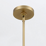 Подвесной светильник линейный латунного цвета в кожаном коричневом чехле и декоративными ремешками Alora варинант исполнения - 5 | Loft Concept в Барнауле