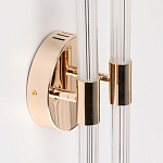 Бра с круглым основанием золотого цвета и двумя вертикальными плафонами Hex Scaffold варинант исполнения - 4 | Loft Concept в Барнауле