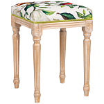 Банкетка из натурального бука золотистая с изображением птиц и цветов Blooming Bird варинант исполнения - 2 | Loft Concept в Барнауле