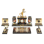 Настольный письменный набор из яшмы и долерита с декором в виде коня Manager Organizer варинант исполнения - 1 | Loft Concept в Барнауле