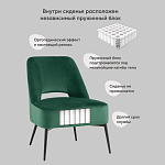 Мягкое кресло в зеленом велюре ALBA варинант исполнения - 8 | Loft Concept в Барнауле