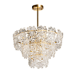 Люстра многоярусная с объемными прозрачными цветами Hanging Flowers варинант исполнения - 2 | Loft Concept в Барнауле