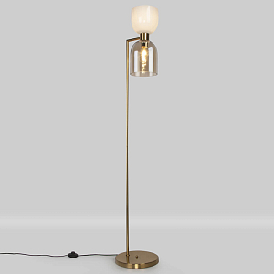 Торшер Light maker studio white and smok brass