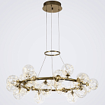 Дизайнерская кольцевая люстра с гирляндой внутри стеклянных сферических плафонов Iona Garland Chandelier 25 варинант исполнения - 2 | Loft Concept в Барнауле