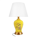 Настольная лампа желтая с изображением птиц Slip Away варинант исполнения - 1 | Loft Concept в Барнауле