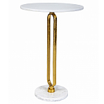 Кофейный столик с белой мраморной столешницей Clipper варинант исполнения - 1 | Loft Concept в Барнауле