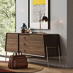 Дизайнерский комод трапециевидной формы с ручками и основанием золотого цвета Armaria варинант исполнения - 1 | Loft Concept в Барнауле