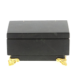 Шкатулка из натурального камня змеевик чёрного цвета Stone Casket варинант исполнения - 3 | Loft Concept в Барнауле