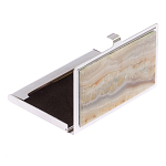 Визитница карманная металлическая с накладкой из натурального камня Агат Stone Business Card Holders  варинант исполнения - 3 | Loft Concept в Барнауле