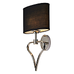 Бра для ванных комнат с черным тканевым абажуром овальной формы и декоративной вставкой в форме сердца Elstead Lighting варинант исполнения - 1 | Loft Concept в Барнауле