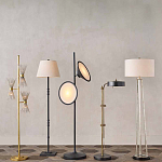 Торшер черный с 2-мя большими лампами Black Diffusers варинант исполнения - 2 | Loft Concept в Барнауле