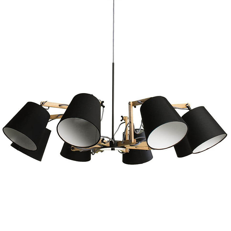 Люстра Woodland Pendant 8 Black Древесина Черный Люстра Woodland Pendant 8 Black Древесина Черный в Барнауле | Loft Concept