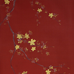 Обои ручная роспись Cherry Tree Special Colourway on Scarlet Lady dyed silk варинант исполнения - 2 | Loft Concept в Барнауле