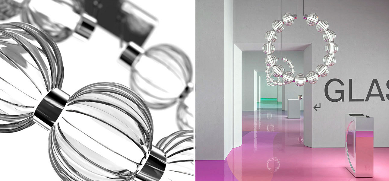 Светильник вертикальное кольцо со стеклянными шарами Balls Lamp Светильник вертикальное кольцо со стеклянными шарами Balls Lamp - Loft-Concept в Барнауле