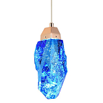Подвесной светильник Soar Hanging Lamp Brass Blue Синий варинант исполнения - 1 | Loft Concept в Барнауле