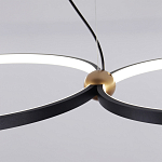 Люстра подвесная светодиодная черный металл Ring Horizontal варинант исполнения - 11 | Loft Concept в Барнауле