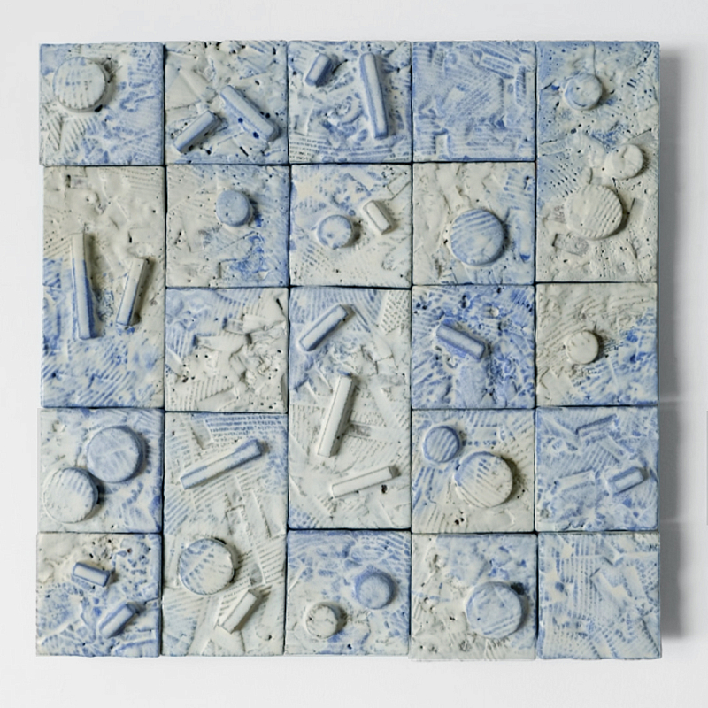 Геометрическое Объемное Панно Blue Curve Geometry Голубой в Барнауле | Loft Concept 