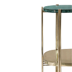 Консоль овальной формы золотая с полкой для хранения Craig варинант исполнения - 2 | Loft Concept в Барнауле