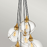 Подвесной светильник с шестью прозрачными стеклянными шарообразными плафонами Hinkley варинант исполнения - 6 | Loft Concept в Барнауле