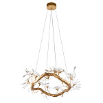 Люстра подвесная с прозрачными стеклянными птичками на ветвях Диаметр 80 см Serip Voa варинант исполнения - 4 | Loft Concept в Барнауле