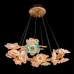 Люстра круглая на золотом каркасе с цветочным декором Miscellaneous herbs варинант исполнения - 3 | Loft Concept в Барнауле