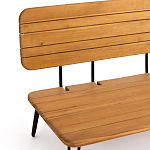 Двухместный диван из акации без подлоконтиков Amra варинант исполнения - 7 | Loft Concept в Барнауле