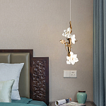 Люстра с белыми цветами на ветвистом каркасе Lure by PELLE варинант исполнения - 2 | Loft Concept в Барнауле