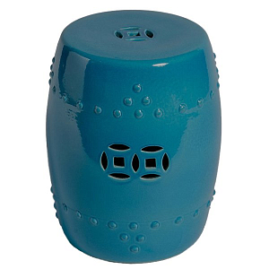 Керамический Китайский табурет Темно-бирюзовый