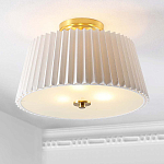 Потолочный светильник с белым плиссированным абажуром Ganglion варинант исполнения - 4 | Loft Concept в Барнауле