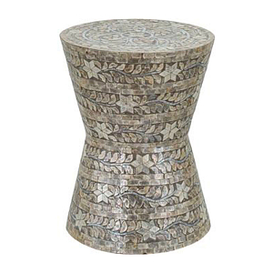 Столик круглый с инкрустацией мозаика цветы Zoe