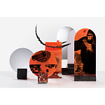 Настольное дизайнерское зеркало Poltronova Vanitas Rosso Franci Mirror and Photo Holder варинант исполнения - 5 | Loft Concept в Барнауле