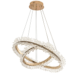 Люстра два кольца с хрустальным декором Rowan Crystal Ring Horizontal Gold Chandelier варинант исполнения - 2 | Loft Concept в Барнауле