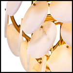 Люстра подвесная четырехъярусная с подвесками в форме дисков Cryptocrystalline Stone варинант исполнения - 3 | Loft Concept в Барнауле