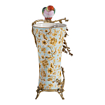 Ваза фарфоровая с птицей на бронзовой ветке Garden of Eden варинант исполнения - 4 | Loft Concept в Барнауле