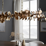 Линейная люстра Brass Eucalyptus Branches Lighting Chandelier варинант исполнения - 4 | Loft Concept в Барнауле