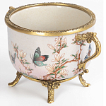 Фарфоровая чаша с бронзовыми элементами Eden Garden варинант исполнения - 2 | Loft Concept в Барнауле